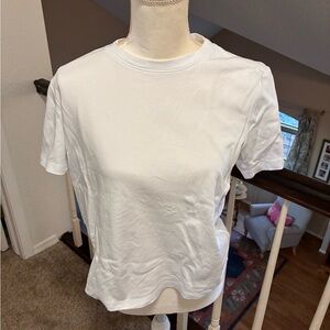 Mango White Short Sleeve Tee